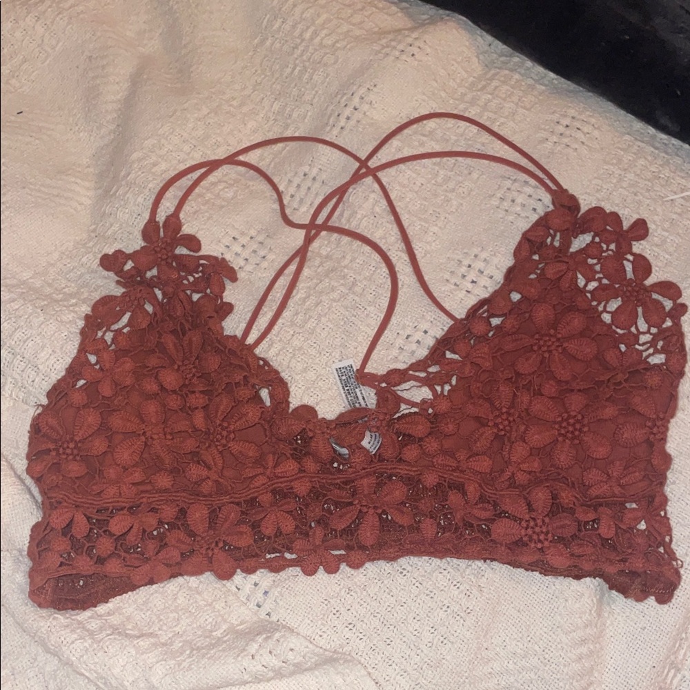 Free People Terracotta Lace Bralette